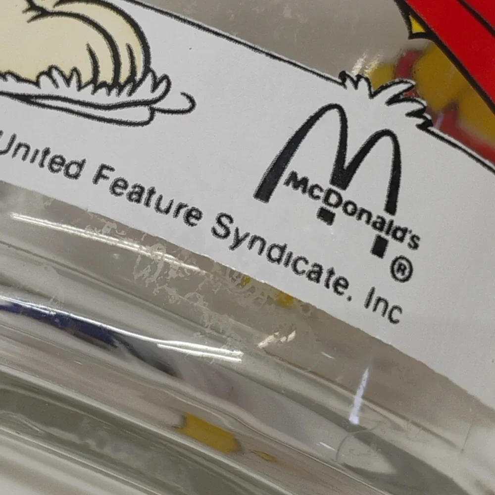1978 McDonalds Garfield Glass Coffee Cup Mug It's Not A Pretty Life Hammock Odie